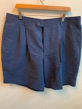 Ashworth Navy Blue Flat Front Men's Shorts